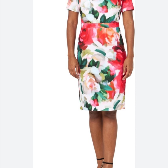 Dresses & Skirts - Floral Sheath Dress in Multi-Color